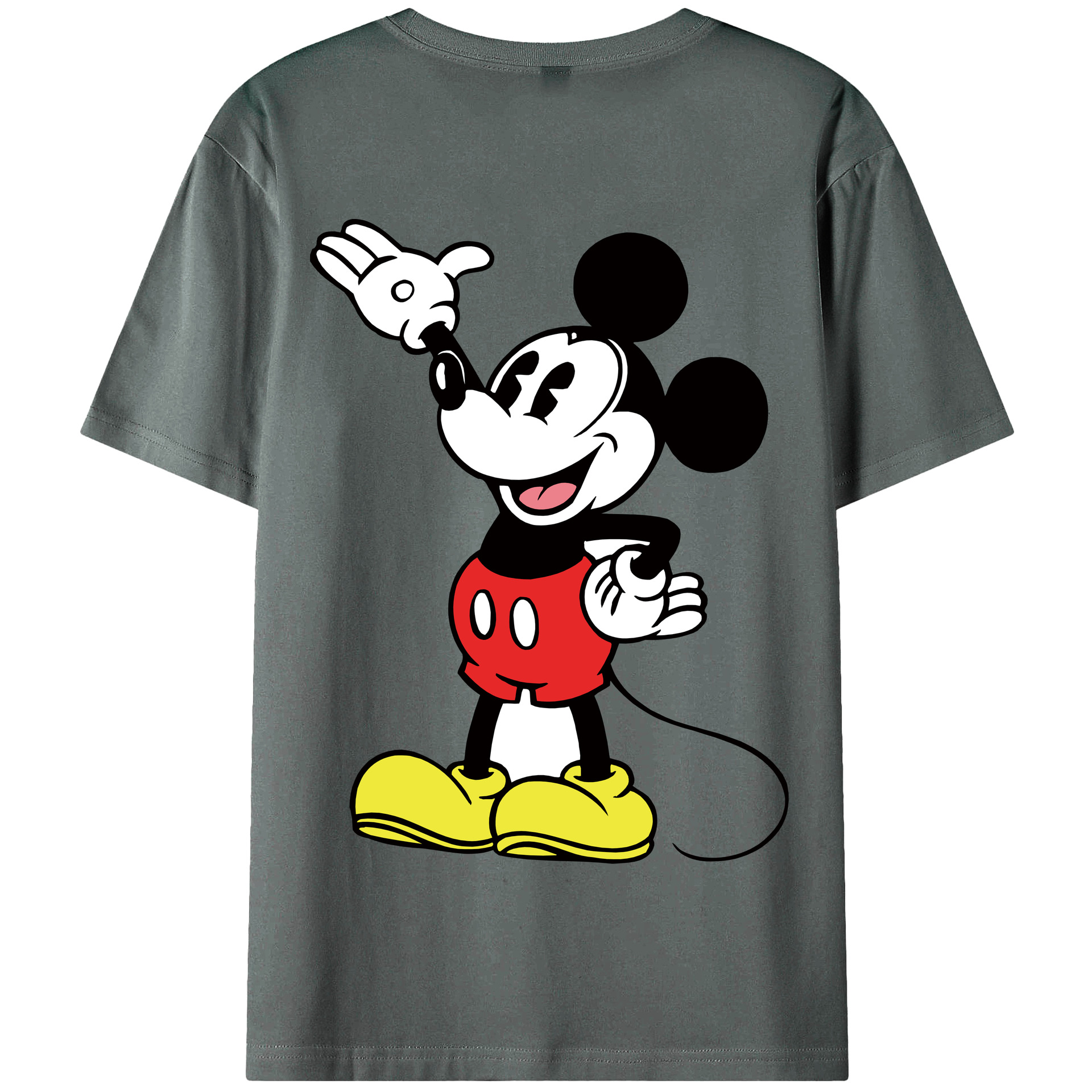 （画像用） ミッキーマウス Mickey Mouse 綿100％半袖Tシャツ（背面プリント）